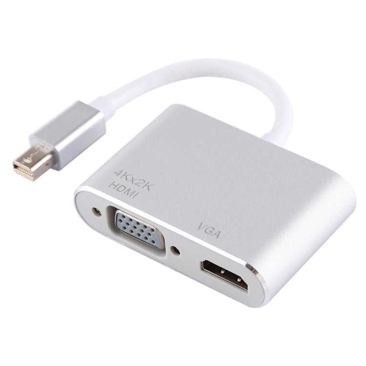 2 in 1 4Kx2K Mini DisplayPort to VGA & HDMI Adapter (Silver) - free shipping - PMC Jewellery - Order now!