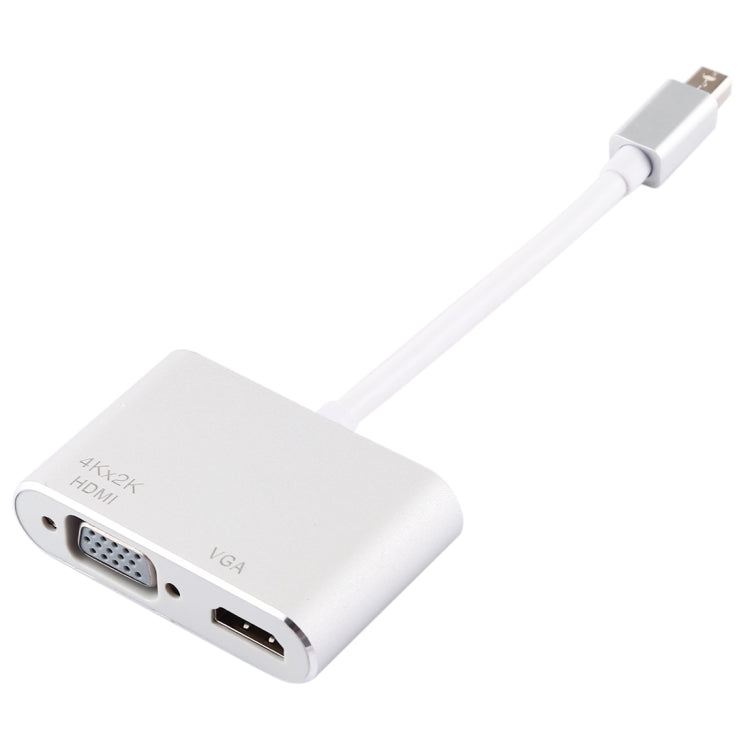 2 in 1 4Kx2K Mini DisplayPort to VGA & HDMI Adapter (Silver) - free shipping - PMC Jewellery - Order now!
