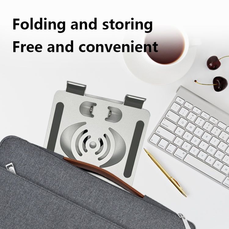 L-14 Aluminum Alloy Foldable Rotating Laptop/Tablet Stand(Green)