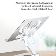 L-13 Aluminum Alloy Foldable Rotating Laptop/Tablet Stand (Grey)
