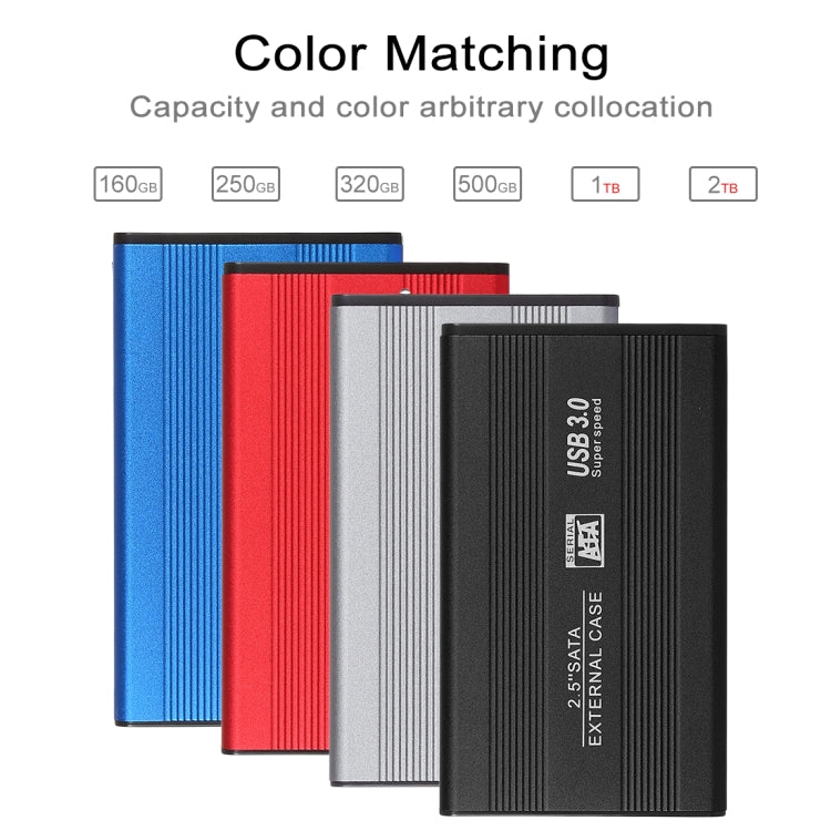 Richwell SATA R2-SATA-2TB 2TB 2.5 inch USB3.0 Super Speed Interface Mobile Hard Disk Drive(Black) - free shipping - PMC Jewellery - Order now!