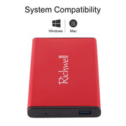 Richwell SATA R2-SATA-160GB 160GB 2.5 inch USB3.0 Super Speed Interface Mobile Hard Disk Drive(Red)