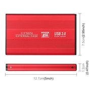 Richwell SATA R2-SATA-250GB 250GB 2.5 inch USB3.0 Super Speed Interface Mobile Hard Disk Drive(Red)