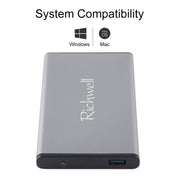Richwell SATA R2-SATA-500GB 500GB 2.5 inch USB3.0 Super Speed Interface Mobile Hard Disk Drive(Grey)