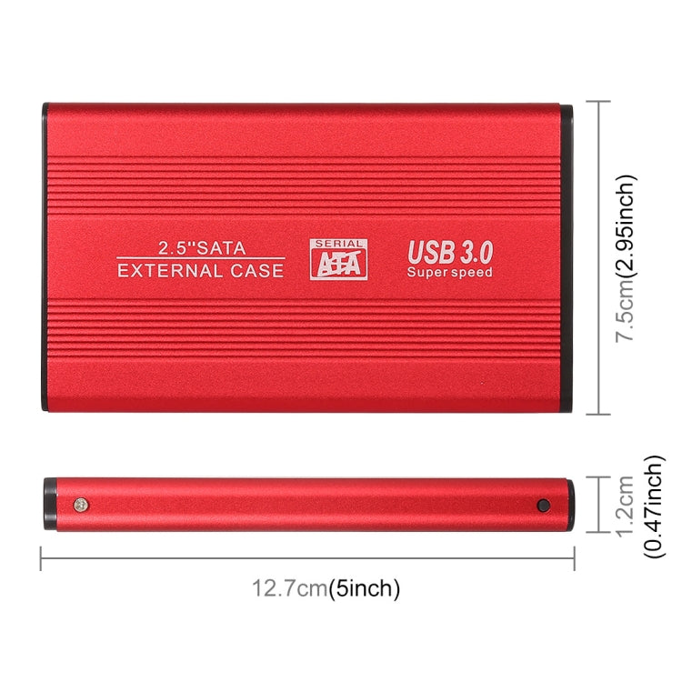 Richwell SATA R2-SATA-500GB 500GB 2.5 inch USB3.0 Super Speed Interface Mobile Hard Disk Drive(Red) - free shipping - PMC Jewellery - Order now!
