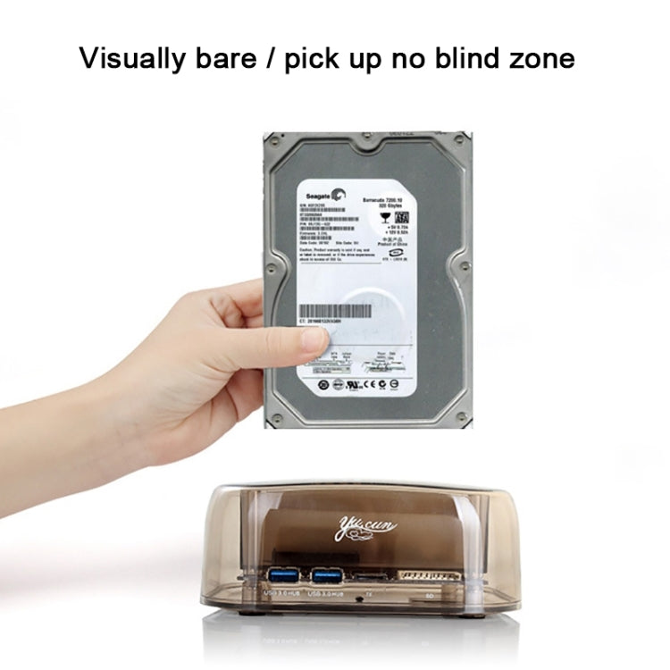 2.5 / 3.5 inch USB3.0 Dual SATA HDD Enclosure with HUB & OTB Function, The Maximum Support Capacity: 16TB - HDD Enclosure by PMC Jewellery | Online Shopping South Africa | PMC Jewellery | Buy Now Pay Later Mobicred