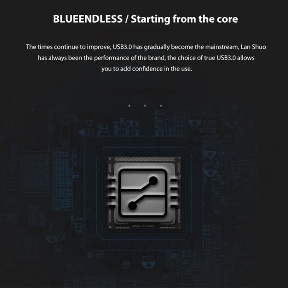 Blueendless U23Q SATA 2.5 inch Micro B Interface HDD Enclosure with USB-C / Type-C to USB-C / Type-C Cable, Support Thickness: 1cm or less