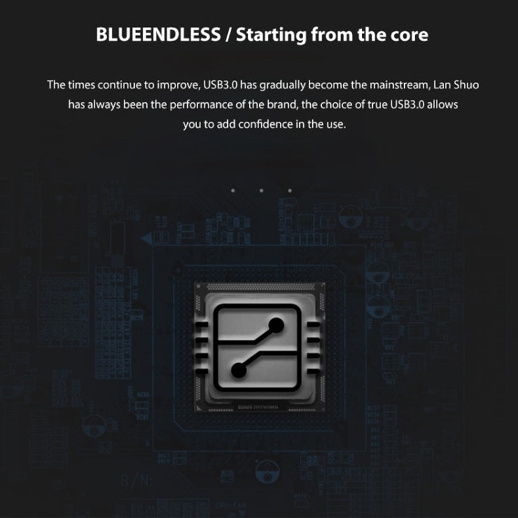 Blueendless U23Q SATA 2.5 inch Micro B Interface HDD Enclosure with USB-C / Type-C to USB 3.0 Cable, Support Thickness: 1cm or less