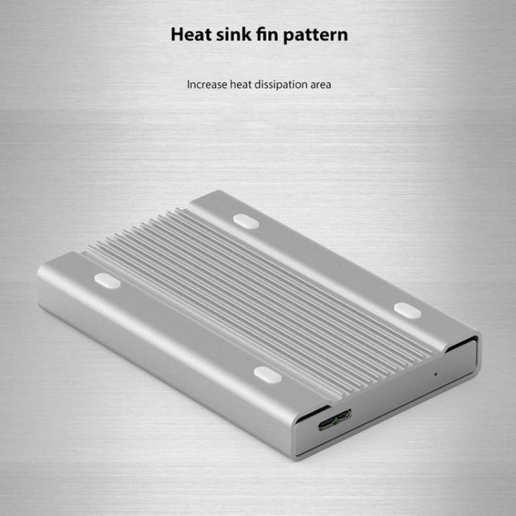 Blueendless U23Q SATA 2.5 inch Micro B Interface HDD Enclosure with USB-C / Type-C to USB 3.0 Cable, Support Thickness: 1cm or less