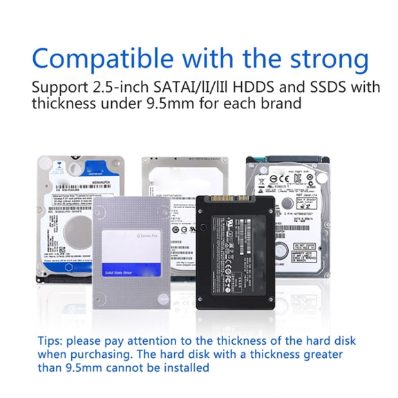 UNITEK SATA 2.5 inch USB 3.0 Interface HDD Enclosure, Length: 30cm
