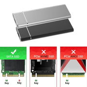 M.2 NGFF to USB-C / Type-C USB 3.1 Interface Aluminum Alloy SSD Enclosure (Silver)