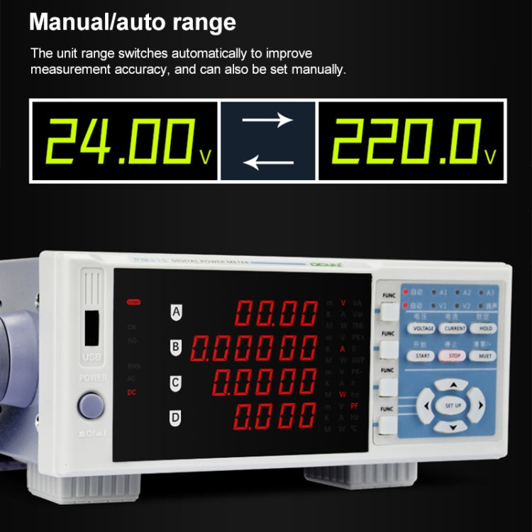 DCUU PM310 Intelligent Electrical Parameters Measuring Instrument (EU Plug) - Current & Voltage Tester by PMc TechLife | Online Shopping South Africa | PMc TechLife | Buy Now Pay Later Mobicred