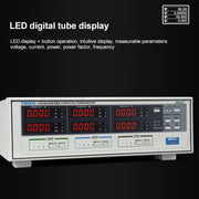 DCUU PM9830 500V 80A Three Phase Digital AC Voltage Current Power Factor & Power Meter (US Plug)