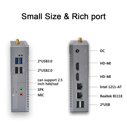 K660S Windows and Linux System Mini PC, Intel Celeron Processor N2840 Quad-Core 1.83- 2.25GHz, 2GB RAM + 32GB SSD - Windows Mini PCs by PMC Jewellery | Online Shopping South Africa | PMC Jewellery | Buy Now Pay Later Mobicred