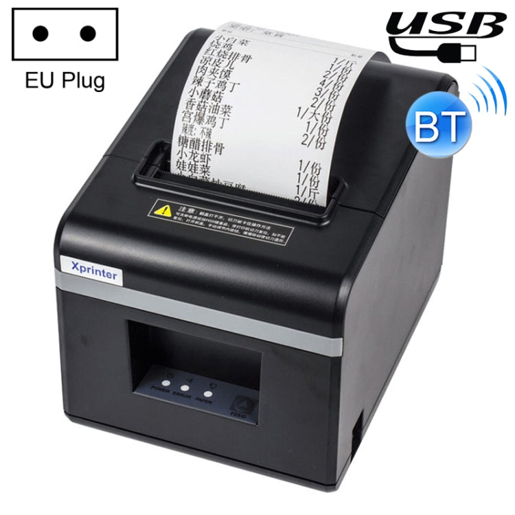 Xprinter N160II USB+Bluetooth Interface 80mm 160mm/s Automatic Thermal Receipt Printer, EU Plug - free shipping - PMC Jewellery - Order now!