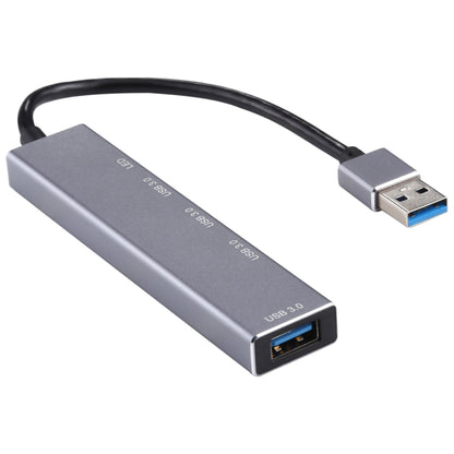 3019 4 x USB 3.0 to USB 3.0 Aluminum Alloy HUB Adapter with LED Indicator (Silver Grey) - USB 3.0 HUB by PMC Jewellery | Online Shopping South Africa | PMC Jewellery | Buy Now Pay Later Mobicred