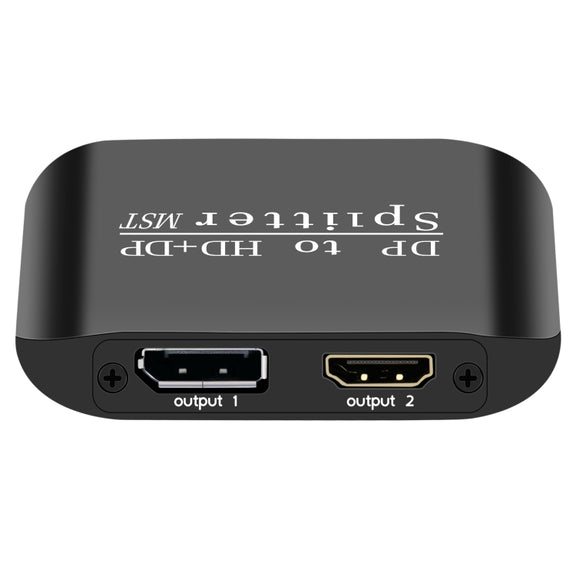 NK-W60 DP DisplayPort To HDMI, DP DisplayPort Splitter MST / SST Monitor Switcher (Black)