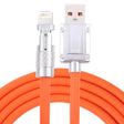 Mech Series 6A 120W USB to 8 Pin 180-degree Metal Plug Fast Charging Cable, Length: 1.2m(Orange) - Normal Style Cable by PMC TechLife | Online Shopping South Africa | PMC TechLife | Buy Now Pay Later Mobicred