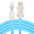 Mech Series 6A 120W USB to 8 Pin 180-degree Metal Plug Fast Charging Cable, Length: 1.2m(Blue) - Normal Style Cable by PMC TechLife | Online Shopping South Africa | PMC TechLife | Buy Now Pay Later Mobicred