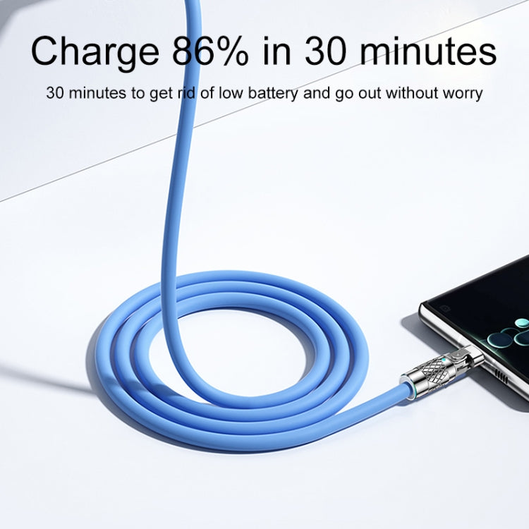 Mech Series 6A 120W USB to 8 Pin 180-degree Metal Plug Fast Charging Cable, Length: 1.8m(Black)