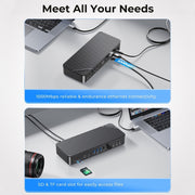 ORICO DKA20-BK-BP 10Gbps 20 in 1 Type-C 3.0 HUB Docking Station(EU Plug)