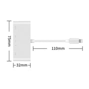 75215 5 in 1 8 Pin to HDMI + SD Card Slot + TF Card Slot + USB + 8 Pin Charging Port HD Video Converter