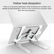 Laptop Stand Desktop Raise Bracket Cooling Base Lifting Holder Foldable (White)