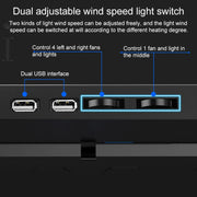 dual USB Ports Five-core Radiator Notebook Computer  Holder (Red)