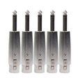 5 PCS LZ1167 6.35mm Single Track Male Head to XRL Female Audio Adapter Plug (Silver) - Microphone Audio Cable & Connector by PMC TechLife | Online Shopping South Africa | PMC TechLife | Buy Now Pay Later Mobicred