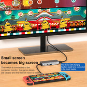 Z41 6 in 1 USB-C / Type-C to PD USB-C / Type-C + HD HDMI + USB 3.0 + 3.5mm AUX + USB + Microphone Interface Multifunctional Docking Station Video Capture Card (Grey)