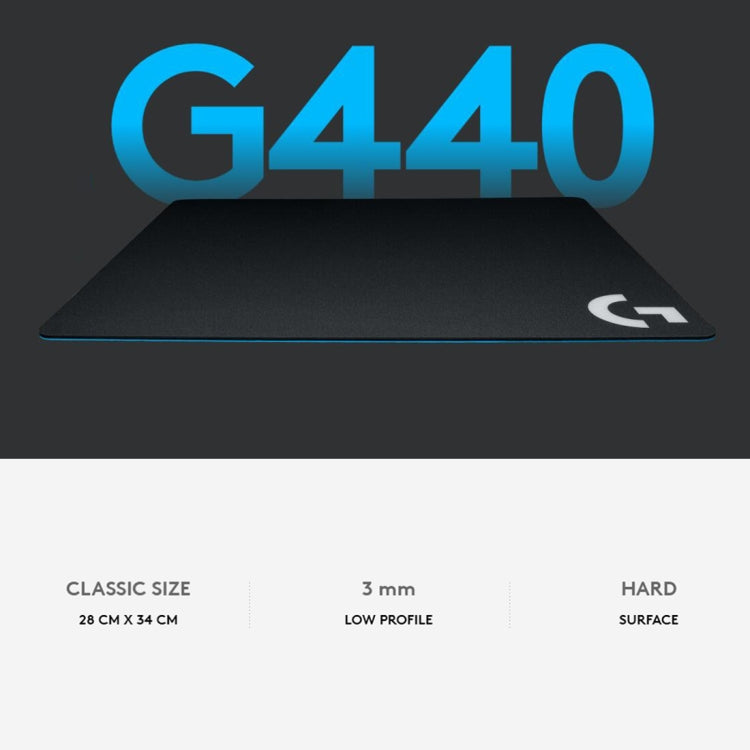 Logitech G440 Hard E-sport Gaming Mouse Pad, Size: 34 x 28cm (Black) - free shipping - PMC Jewellery - Order now!