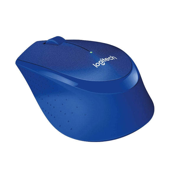 Logitech M330 Wireless Optical Mute Mouse with Micro USB Receiver (Blue)