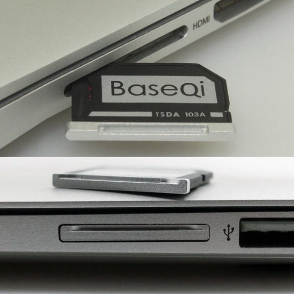 BASEQI Hidden Aluminum Alloy High Speed SD Card Case for Dell XPS 15.6 inch (9560 / 9570) Laptop
