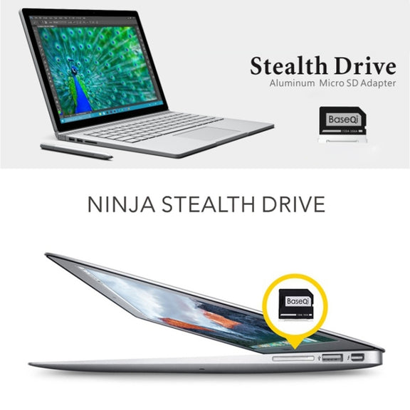 BASEQI Hidden Aluminum Alloy SD Card Case for Lenovo YOGA 4 Pro / 3 Laptop