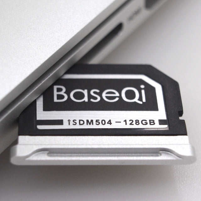 BASEQI 504MSV 128GB Aluminum Alloy Micro SD(TF) Memory Card for Macbook Pro Retina 15 inch (End of 2013
