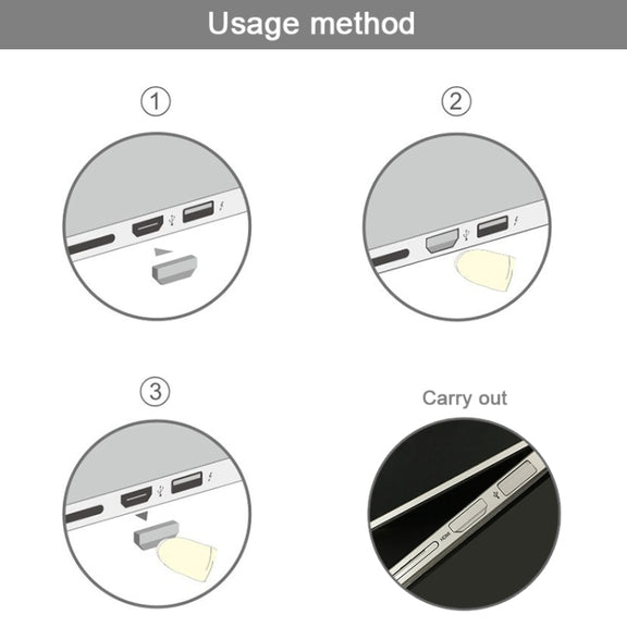 BASEQI iHUT-100 Hidden Aluminum Alloy Anti Dust Plug for Macbook Pro Retina 13.3 / 15 inch Laptops