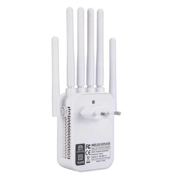 SM-011 Six-antenna 1200M Repeater WiFi Wireless Router (EU Plug)