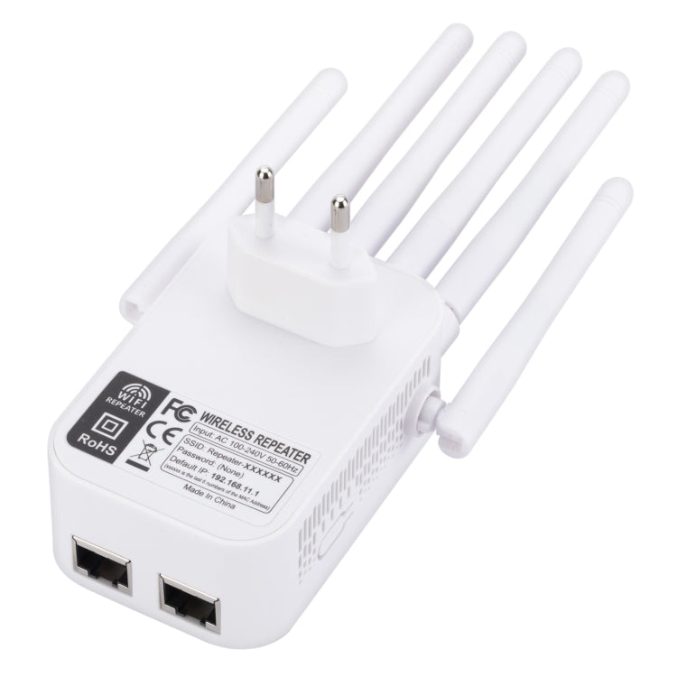 SM-011 Six-antenna 1200M Repeater WiFi Wireless Router (US Plug)