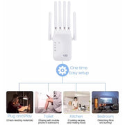 SM-011 Six-antenna 1200M Repeater WiFi Wireless Router (US Plug)