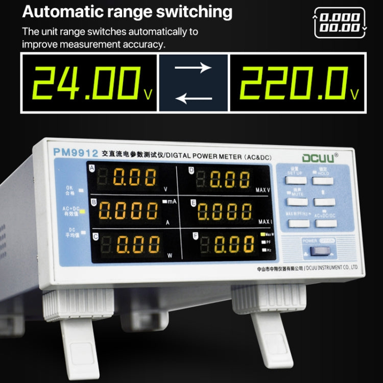 DCUU PM9912 Intelligent Electrical Parameters Measuring Instrument(US Plug)