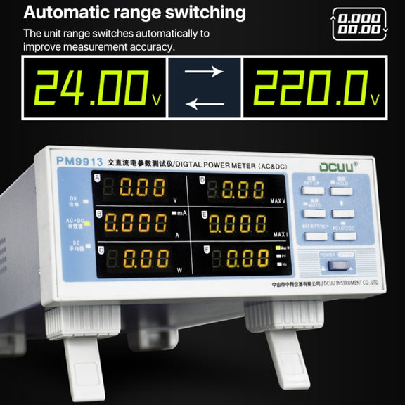 DCUU PM9913 Intelligent Electrical Parameters Measuring Instrument(US Plug)