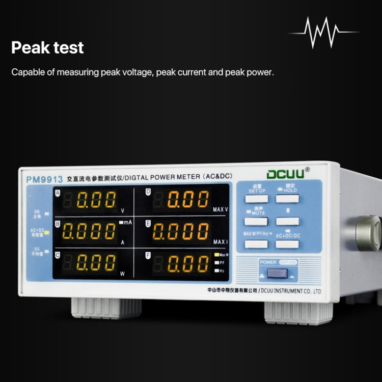 DCUU PM9913 Intelligent Electrical Parameters Measuring Instrument(US Plug) - Current & Voltage Tester by PMC TechLife | Online Shopping South Africa | PMC TechLife | Buy Now Pay Later Mobicred