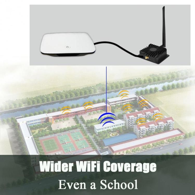 EDUP EP-AB003 8W 2.4GHz WiFi Signal Extender Broadband Amplifier with Antenna for Wireless Router, US Plug
