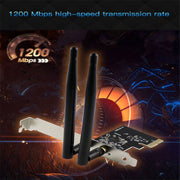 EDUP EP-9607 1200Mbps Dual-Band PCI-E Express Wireless Adapter Network Card with 2 x 6dBi Antennas
