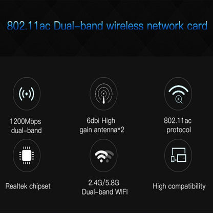 EDUP EP-9607 1200Mbps Dual-Band PCI-E Express Wireless Adapter Network Card with 2 x 6dBi Antennas - free shipping - PMC Jewellery - Order now!