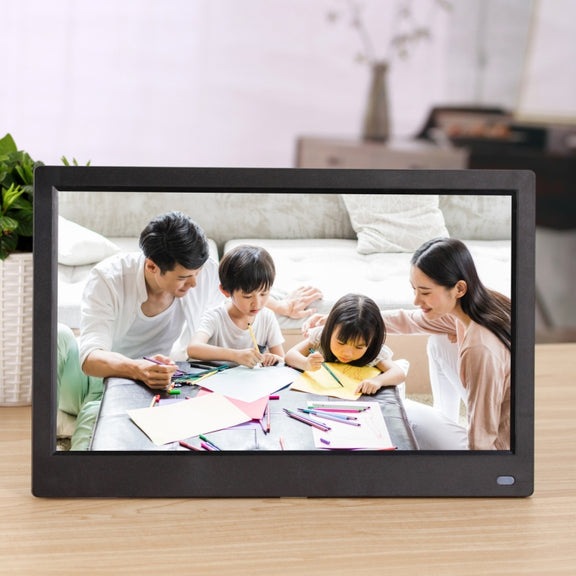 12.5 inch FHD LED Display Digital Photo Frame with Holder & Remote Control, MSTAR V56 Program, Support USB / SD Card Input (Black)