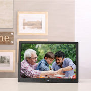14-inch Digital Photo Frame Electronic Photo Frame Ultra-narrow Side Support 1080P Wall-mounted Advertising Machine(Black)