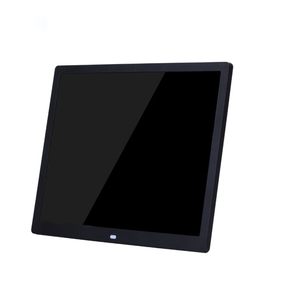 15-inch Digital Photo Frame Electronic Photo Frame Ultra-narrow Side Support 1080P Wall-mounted Advertising Machine, US/EU/UK Plug(Black)