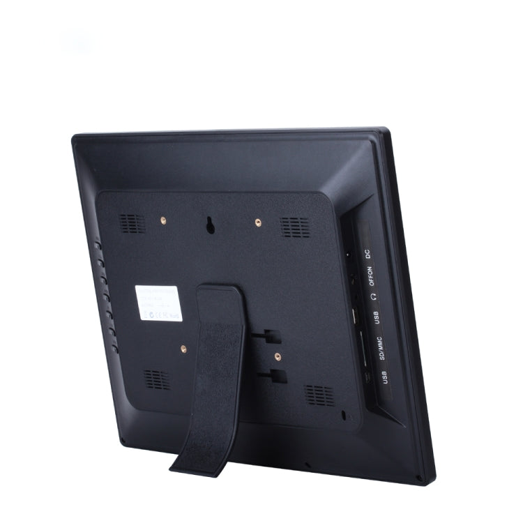 15-inch Digital Photo Frame Electronic Photo Frame Ultra-narrow Side Support 1080P Wall-mounted Advertising Machine, US/EU/UK Plug(Black)