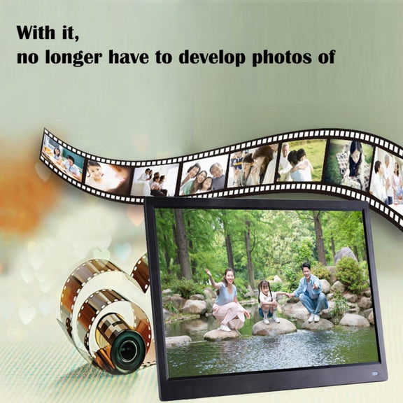 15.6 inch FHD LED Display Digital Photo Frame with Holder & Remote Control, MSTAR V53 Program, Support USB / SD Card Input(White)